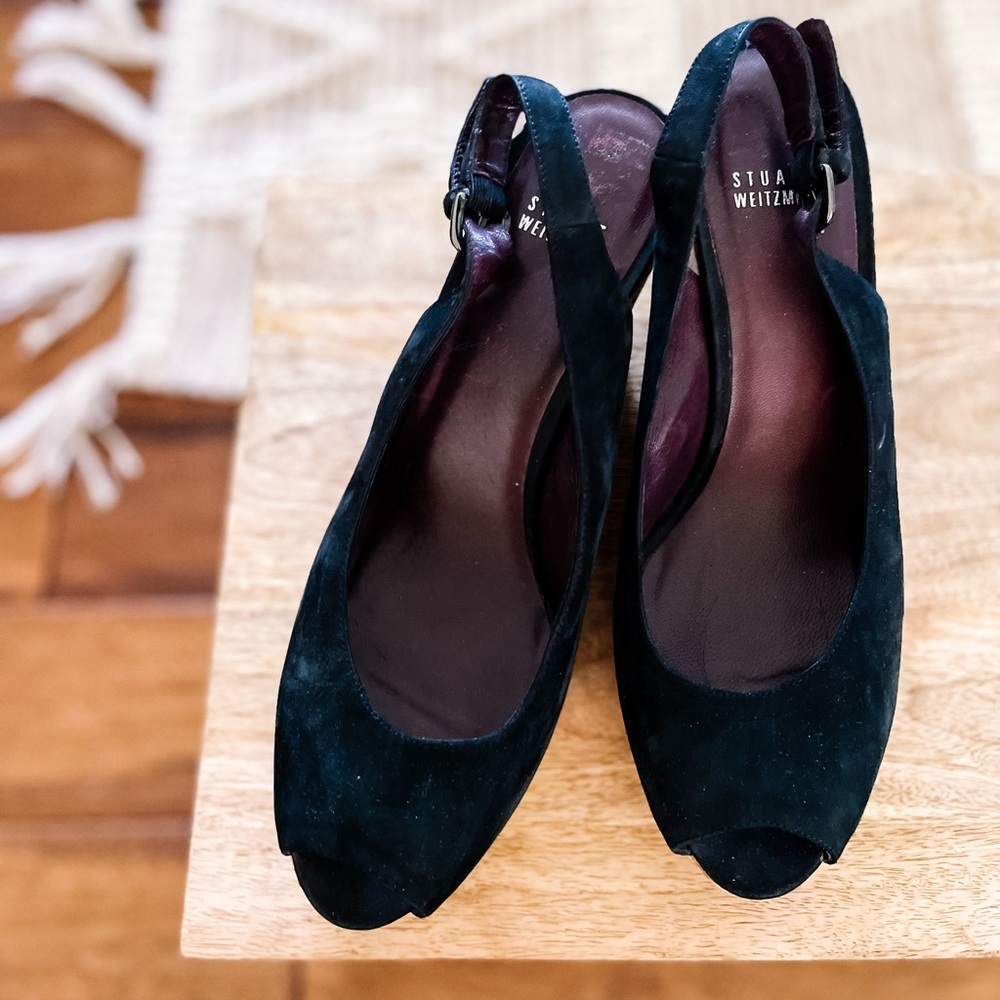 STUART Weitzman Sling Back wedges, SZ 8 EUC